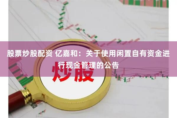 股票炒股配资 亿嘉和：关于使用闲置自有资金进行现金管理的公告